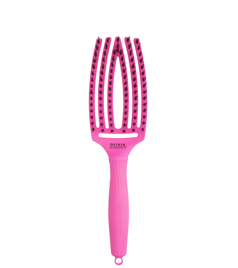 Olivia Garden Fingerbrush Think Pink 2022 Bright Pink - Cepillo de pelo,  rosa