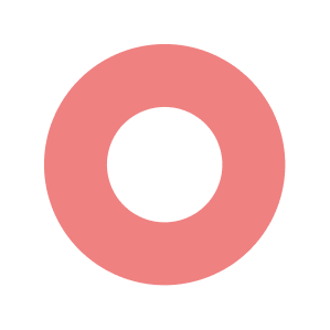 pink circle with a hole in the middle